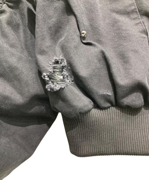TH4SWE（ザフォースウィ）TH4SWE (ザフォースウィ) GOJOYJINNI (ゴージョインジンニ) WASHED ROUND SHAPED BOMBER DOUBLE LAYERED HAT AVIATION JACKET ブラック サイズ:Sの古着・服飾アイテム