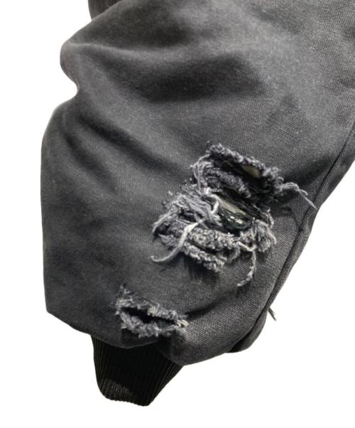 TH4SWE（ザフォースウィ）TH4SWE (ザフォースウィ) GOJOYJINNI (ゴージョインジンニ) WASHED ROUND SHAPED BOMBER DOUBLE LAYERED HAT AVIATION JACKET ブラック サイズ:Sの古着・服飾アイテム