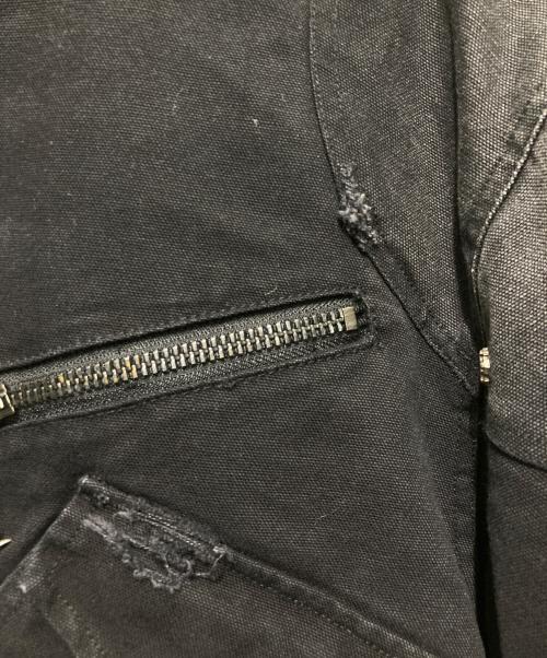 TH4SWE（ザフォースウィ）TH4SWE (ザフォースウィ) GOJOYJINNI (ゴージョインジンニ) WASHED ROUND SHAPED BOMBER DOUBLE LAYERED HAT AVIATION JACKET ブラック サイズ:Sの古着・服飾アイテム