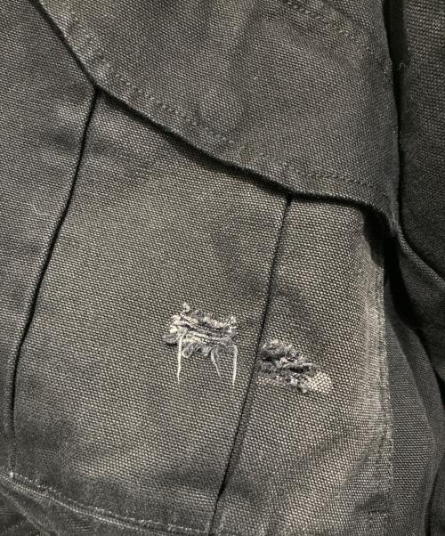 TH4SWE（ザフォースウィ）TH4SWE (ザフォースウィ) GOJOYJINNI (ゴージョインジンニ) WASHED ROUND SHAPED BOMBER DOUBLE LAYERED HAT AVIATION JACKET ブラック サイズ:Sの古着・服飾アイテム