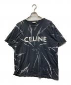CELINEセリーヌ）の古着「ロゴ タイダイ 半袖Tシャツ」｜ブラック