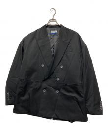 MAISON SPECIAL（メゾンスペシャル）の古着「NISHIKAWA KEORI Wool Mix Gabardine Prime-Over Peaked Lapel Double Tailored Jacket」｜ブラック
