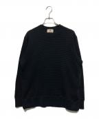 Seagreenシーグリーン）の古着「BIG WAFFLE CREW」｜ブラック