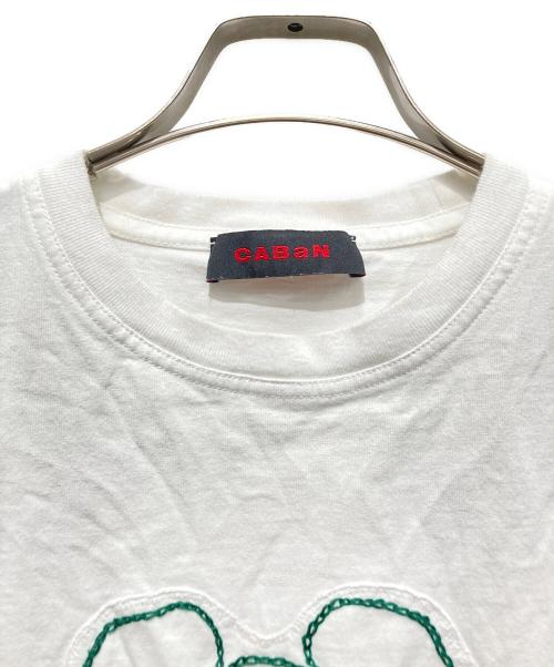 CABAN（キャバン）CABAN (キャバン) ドライスビンコットン ELEPHANTエンブロイダリー Tシャツ ホワイト サイズ:Sの古着・服飾アイテム