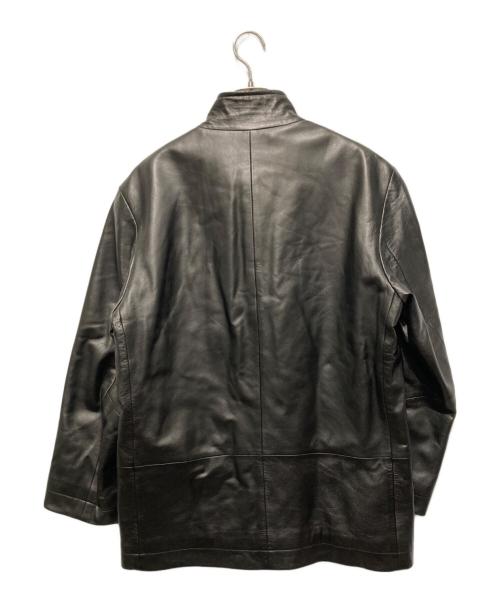 BOSS HUGO BOSS（ボス ヒューゴボス）BOSS HUGO BOSS (ボス ヒューゴボス) ラムレザージャケット ブラック サイズ:50の古着・服飾アイテム