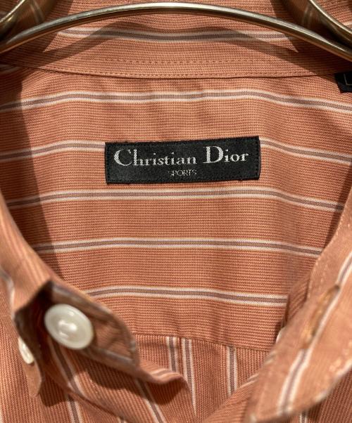 Christian Dior Sports（クリスチャン ディオールスポーツ）Christian Dior Sports (クリスチャン ディオールスポーツ) ストライプシャツ オレンジ サイズ:Lの古着・服飾アイテム