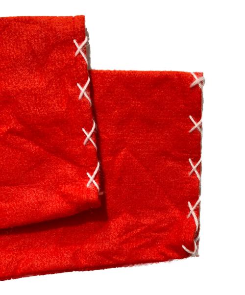COMME des GARCONS GIRL（コムデギャルソンガール）COMME des GARCONS GIRL (コムデギャルソンガール) クロスステッチ  製品洗いジャケット レッド サイズ:Sの古着・服飾アイテム
