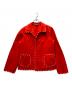 COMME des GARCONS GIRL（コムデギャルソンガール）の古着「クロスステッチ  製品洗いジャケット」｜レッド