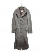Vivienne Westwood manヴィヴィアン ウェストウッド マン）の古着「ヘリンボーンチェックウールコート」｜グレー