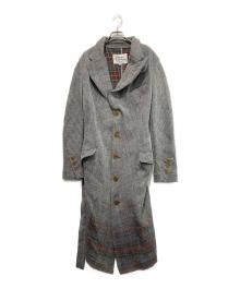 Vivienne Westwood man（ヴィヴィアン ウェストウッド マン）の古着「ヘリンボーンチェックウールコート」｜グレー