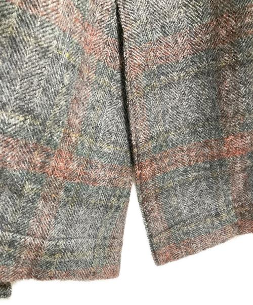 Vivienne Westwood man（ヴィヴィアン ウェストウッド マン）Vivienne Westwood man (ヴィヴィアン ウェストウッド マン) ヘリンボーンチェックウールコート グレー サイズ:44の古着・服飾アイテム