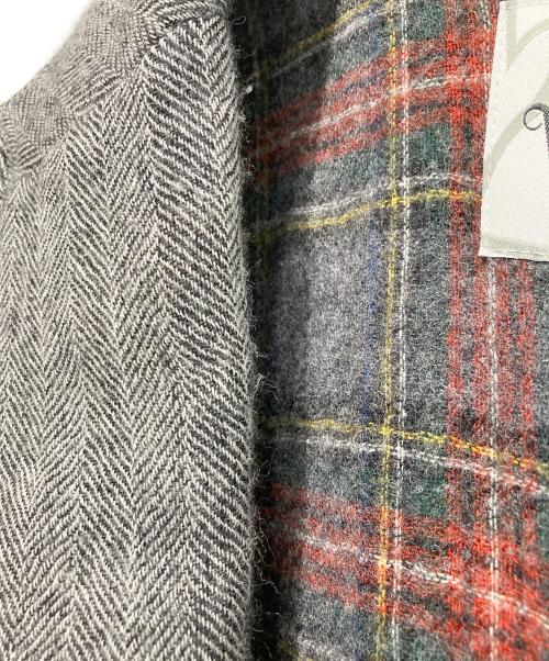 Vivienne Westwood man（ヴィヴィアン ウェストウッド マン）Vivienne Westwood man (ヴィヴィアン ウェストウッド マン) ヘリンボーンチェックウールコート グレー サイズ:44の古着・服飾アイテム
