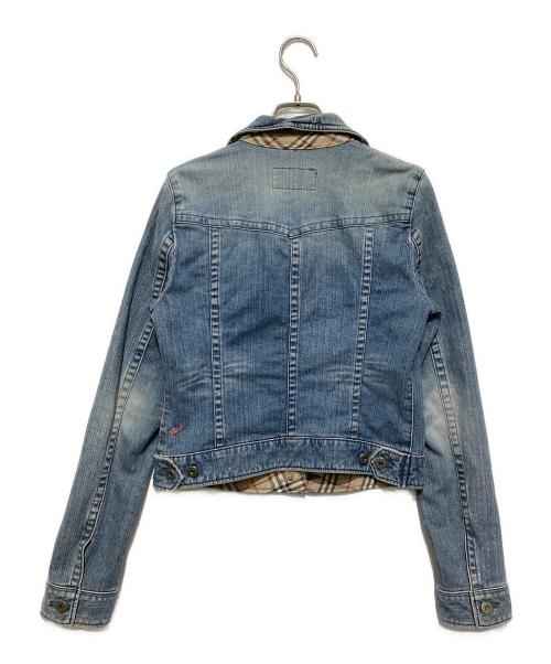 BURBERRY BLUE LABEL（バーバリー ブルー レーベル）BURBERRY BLUE LABEL (バーバリー ブルー レーベル) ノヴァチェックデニムジャケット インディゴ サイズ:38の古着・服飾アイテム