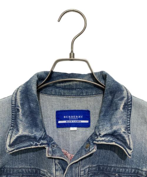 BURBERRY BLUE LABEL（バーバリー ブルー レーベル）BURBERRY BLUE LABEL (バーバリー ブルー レーベル) ノヴァチェックデニムジャケット インディゴ サイズ:38の古着・服飾アイテム