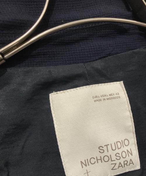 STUDIO NICHOLSON（スタジオ ニコルソン）STUDIO NICHOLSON (スタジオ ニコルソン) ZARA (ザラ) ウール混カバーオール ネイビー サイズ:Lの古着・服飾アイテム