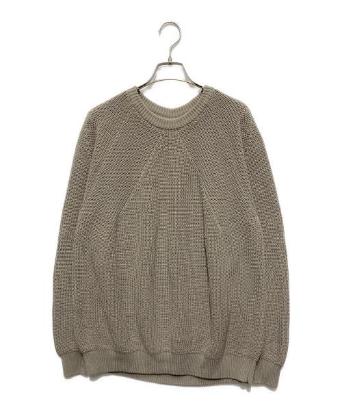 BATONER（バトナ―）BATONER (バトナ―) COTTON SIGNATURE CREW NECK グレー サイズ:3 未使用品の古着・服飾アイテム