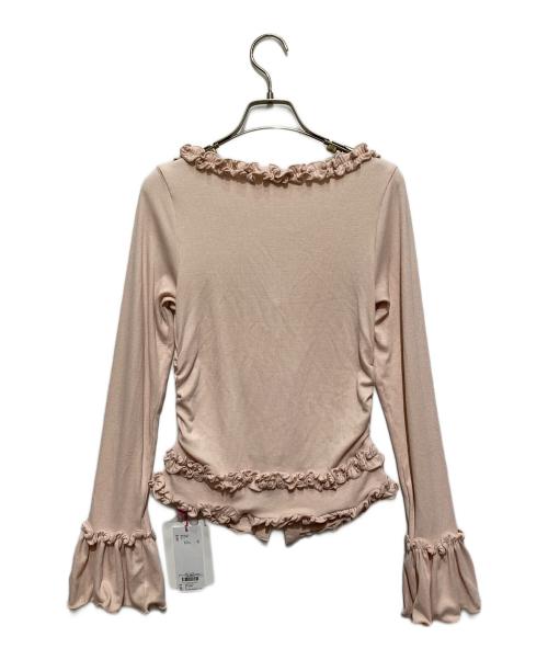 furfur（ファーファー）furfur (ファーファー) 26SS フリルカーディガン ピンク サイズ:FREE 未使用品の古着・服飾アイテム