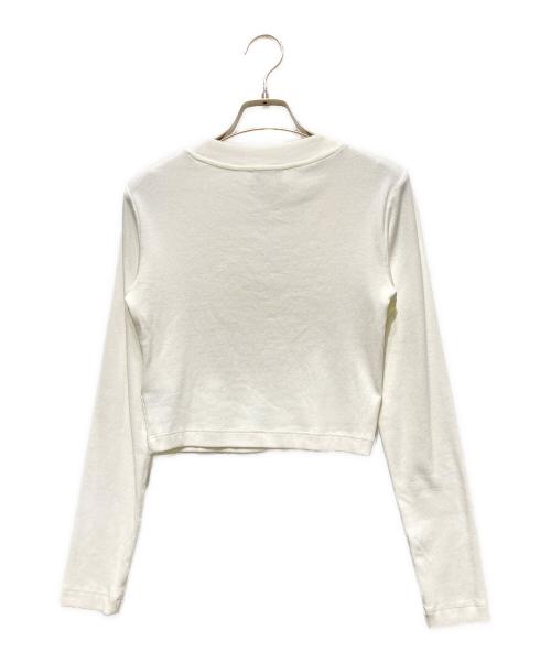 Calvin Klein Jeans（カルバンクラインジーンズ）Calvin Klein Jeans (カルバンクラインジーンズ) A- LS MONOGRAM BABY TEE ホワイト サイズ:Sの古着・服飾アイテム