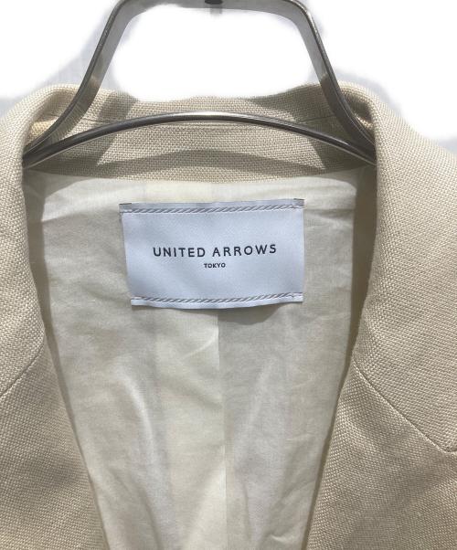 UNITED ARROWS TOKYO（ユナイテッドアローズトウキョウ）UNITED ARROWS TOKYO (ユナイテッドアローズトウキョウ) リネンブレザーテーラードジャケット ベージュ サイズ:34の古着・服飾アイテム