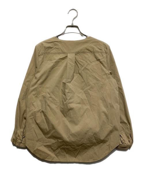 Ron Herman（ロンハーマン）Ron Herman (ロンハーマン) ノーカラーギャザーブラウス ブラウン サイズ:sの古着・服飾アイテム