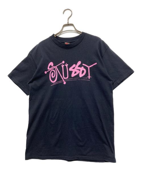 stussy（ステューシー）stussy (ステューシー) ロゴTシャツ ブラック サイズ:Mの古着・服飾アイテム