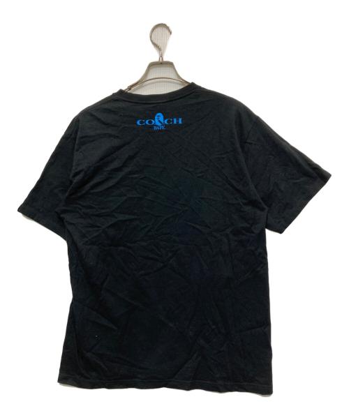 COACH（コーチ）COACH (コーチ) A BATHING APE (アベイシングエイプ) コラボTシャツ/プリントTシャツ ブラック サイズ:Lの古着・服飾アイテム