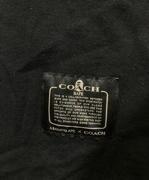 COACH（コーチ）COACH (コーチ) A BATHING APE (アベイシングエイプ) コラボTシャツ/プリントTシャツ ブラック サイズ:Lの古着・服飾アイテム