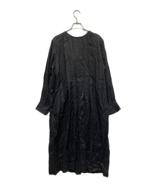 Tnewties（トゥエンティーズ）TNEWTIES (トゥエンティーズ) リネン混ワンピース ブラック サイズ:Freeの古着・服飾アイテム