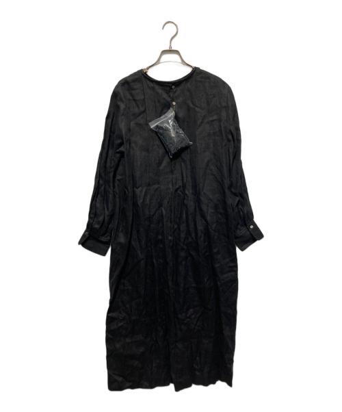 Tnewties（トゥエンティーズ）TNEWTIES (トゥエンティーズ) リネン混ワンピース ブラック サイズ:Freeの古着・服飾アイテム