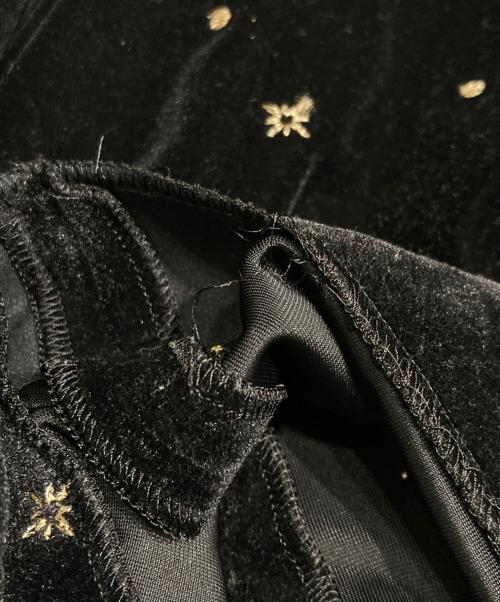 BALLSEY（ボールジィ）BALLSEY (ボールジィ) ベロアエンブロイダリー ウエストフィットワンピース ブラック サイズ:Sの古着・服飾アイテム