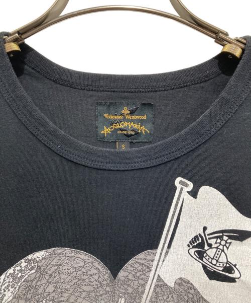 Vivienne Westwood ANGLOMANIA（ヴィヴィアンウエストウッドアングロマニア）VIVIENNE WESTWOOD ANGLOMANIA (ヴィヴィアンウエストウッドアングロマニア) プリントTシャツ ブラック サイズ:Sの古着・服飾アイテム
