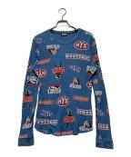 Hysteric Glamourヒステリックグラマー）の古着「HYS BOX 2柄 Tシャツ」｜スカイブルー
