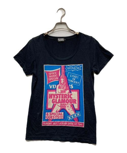 Hysteric Glamour（ヒステリックグラマー）Hysteric Glamour (ヒステリックグラマー) FLYING V POSTER pt T-SH ブラック サイズ:Sの古着・服飾アイテム