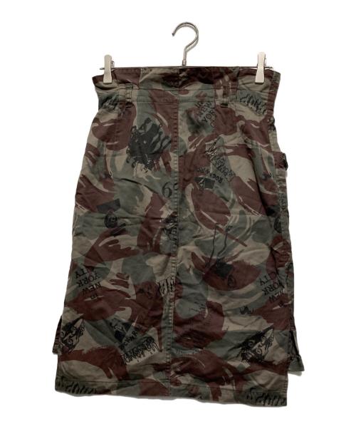 Hysteric Glamour（ヒステリックグラマー）Hysteric Glamour (ヒステリックグラマー) 膝丈迷彩スカート グリーン サイズ:Sの古着・服飾アイテム