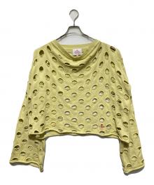 Vivienne Westwood RED LABEL（ヴィヴィアンウエストウッドレッドレーベル）の古着「ダメージ加工ニット」｜イエロー