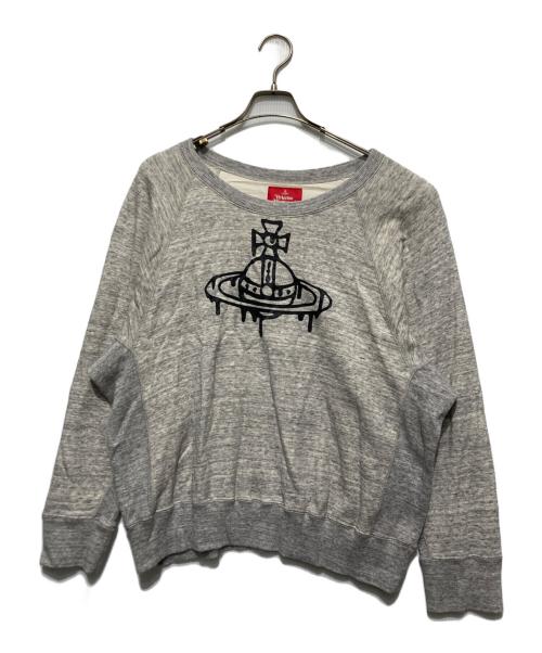 Vivienne Westwood RED LABEL（ヴィヴィアンウエストウッドレッドレーベル）Vivienne Westwood RED LABEL (ヴィヴィアンウエストウッドレッドレーベル) オーブプリントスウェット グレー サイズ:Sの古着・服飾アイテム