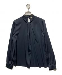 UNITED ARROWS TOKYO（ユナイテッドアローズトウキョウ）の古着「UBCB スタンドイレギュラータック ブラウス」｜ブラック