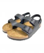 BIRKENSTOCKビルケンシュトック）の古着「MILANOストラップサンダル」｜ブラック×ブラウン
