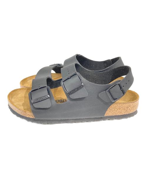 BIRKENSTOCK（ビルケンシュトック）BIRKENSTOCK (ビルケンシュトック) MILANOストラップサンダル ブラック×ブラウン サイズ:26㎝の古着・服飾アイテム