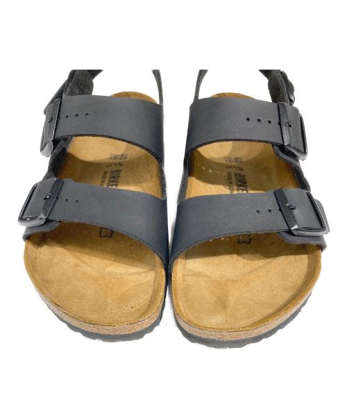 BIRKENSTOCK（ビルケンシュトック）BIRKENSTOCK (ビルケンシュトック) MILANOストラップサンダル ブラック×ブラウン サイズ:26㎝の古着・服飾アイテム