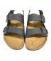 中古・古着 BIRKENSTOCK (ビルケンシュトック) MILANOストラップサンダル ブラック×ブラウン サイズ:26㎝：8000円