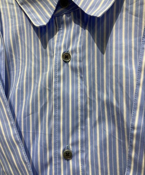 seesew（シーソー）seesew (シーソー) PARASHUTE SHIRTS 4 ブルー×ホワイト サイズ:Lの古着・服飾アイテム