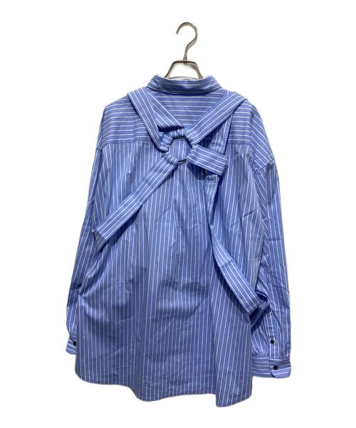 seesew（シーソー）seesew (シーソー) PARASHUTE SHIRTS 4 ブルー×ホワイト サイズ:Lの古着・服飾アイテム