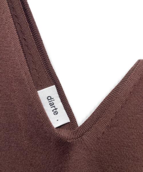 diarte（ディアルテ）diarte (ディアルテ) ノースリーブワンピース ブラウン サイズ:Freeの古着・服飾アイテム