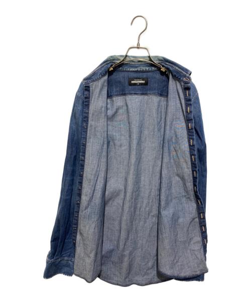 DSQUARED2（ディースクエアード）DSQUARED2 (ディースクエアード) デニムシャツ インディゴ サイズ:48の古着・服飾アイテム