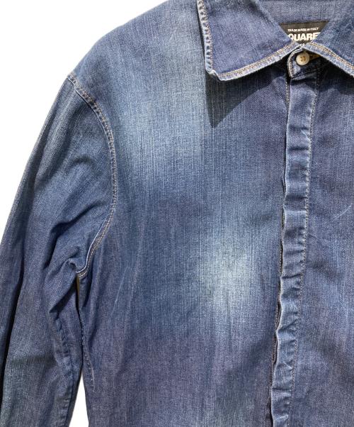 DSQUARED2（ディースクエアード）DSQUARED2 (ディースクエアード) デニムシャツ インディゴ サイズ:48の古着・服飾アイテム