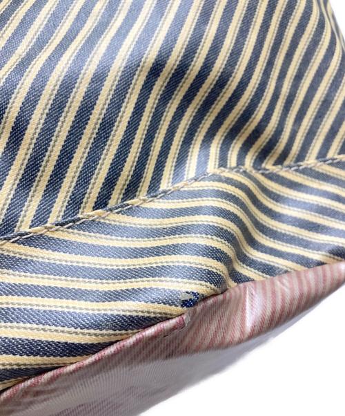 Vivienne Westwood（ヴィヴィアンウエストウッド）Vivienne Westwood (ヴィヴィアンウエストウッド) ストライプ切替トートバッグ ベージュの古着・服飾アイテム