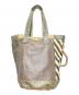 Vivienne Westwood (ヴィヴィアンウエストウッド) ストライプ切替トートバッグ ベージュ：7000円