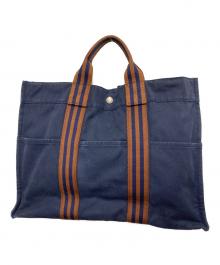 HERMES（エルメス）の古着「フールトゥMM/トートバッグ」｜ネイビー