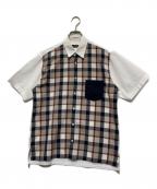 BLACK LABEL CRESTBRIDGEブラックレーベル クレストブリッジ）の古着「切替シャツ」｜ホワイト